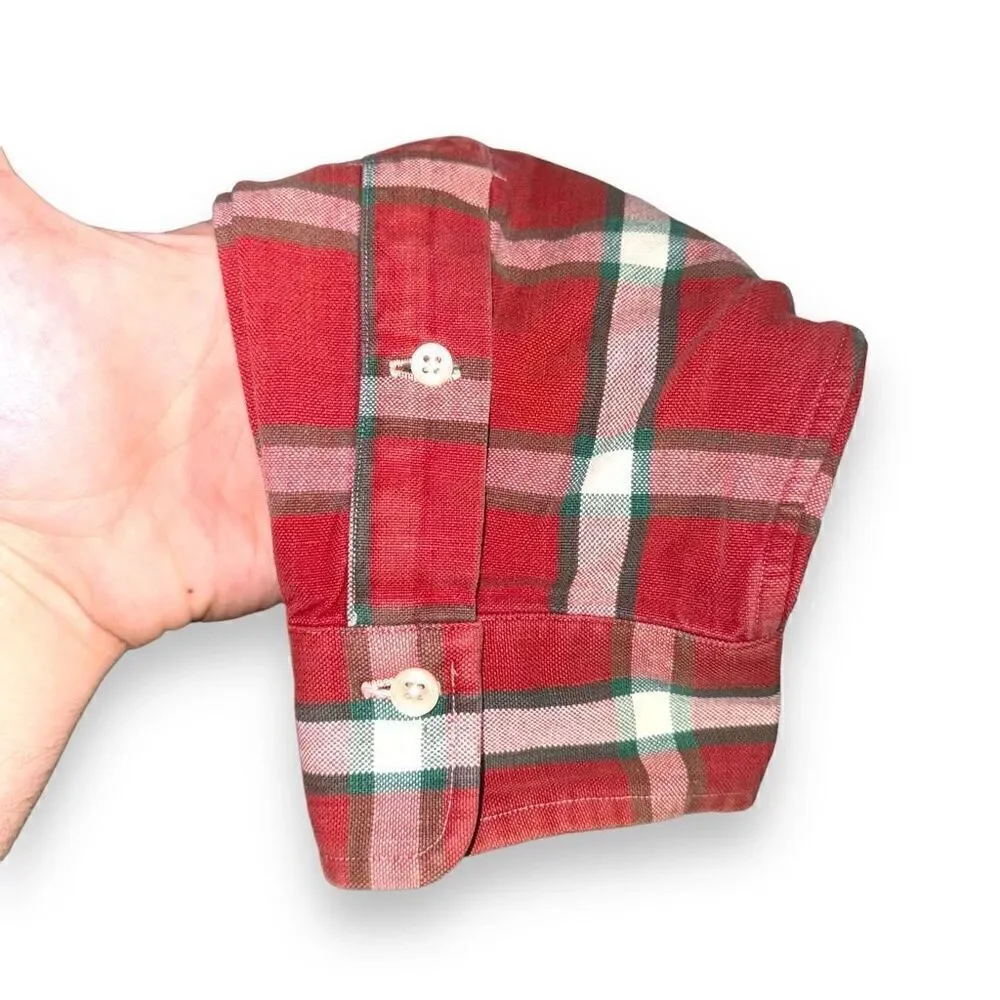 80s Red Polo Ralph Lauren Oxford Button Down Shirt XL